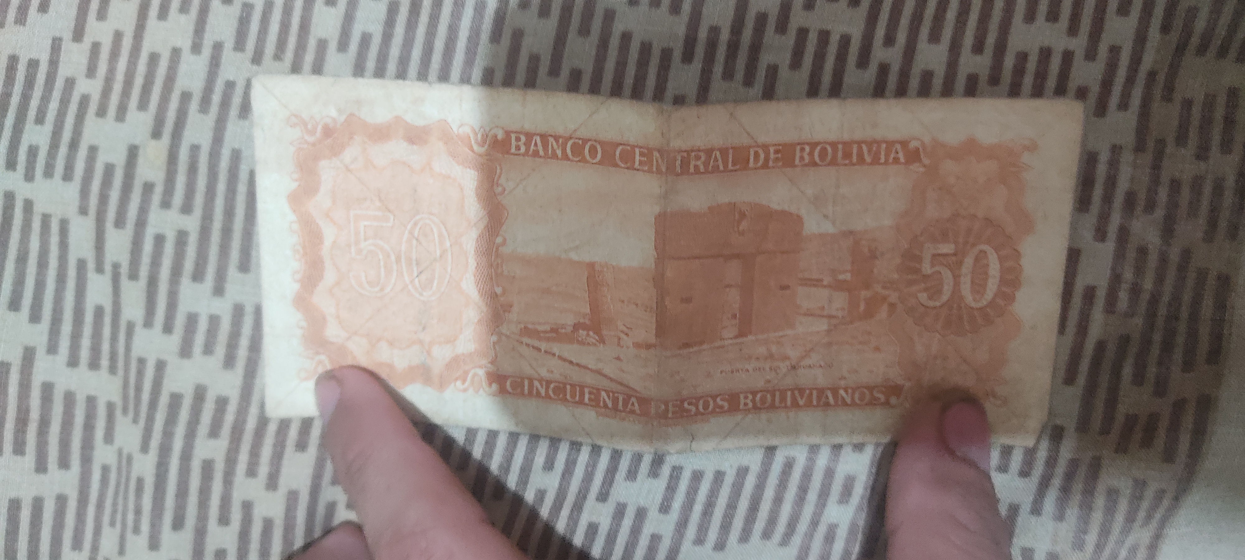 Reverso de 50 bolivianod